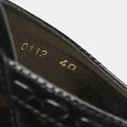 Dior Black Patent Leather Bow Slide Sandals Size 40