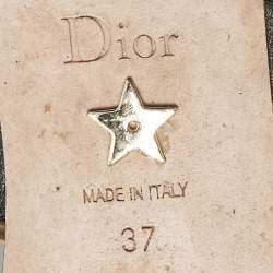 Dior Black Technical Fabric and Leather D-Dior Flat Mules Size 37