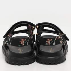 مملوكة مسبقًا Dior Multicolor Floral Jacquard DiorAct Flat Sandals Size 40