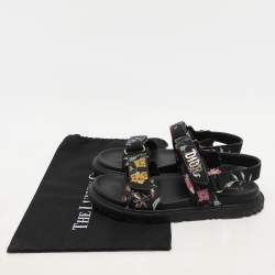 مملوكة مسبقًا Dior Multicolor Floral Jacquard DiorAct Flat Sandals Size 40