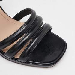 Dior Black Leather Ankle Strap Sandals Size 36.5