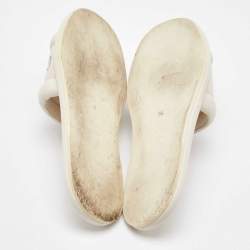 Dior White Leather Every-D Flat Slide Sandals Size 37