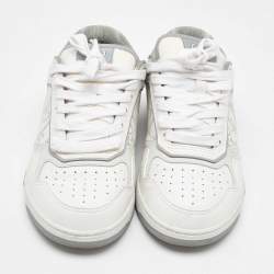 Pre Owned Dior White Leather Perforated B27 Low Top Sneakers Size 37
