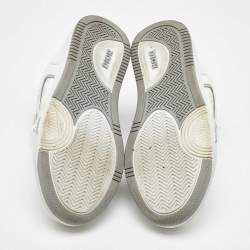 Pre Owned Dior White Leather Perforated B27 Low Top Sneakers Size 37