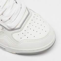 Pre Owned Dior White Leather Perforated B27 Low Top Sneakers Size 37