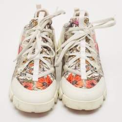 Dior Multicolor Neoprene and Rubber D-Connect Sneakers Size 38.5
