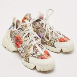 Dior Multicolor Neoprene and Rubber D-Connect Sneakers Size 38.5