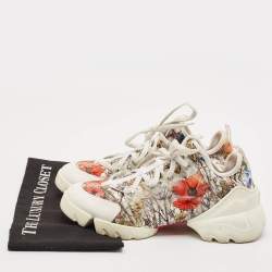 Dior Multicolor Neoprene and Rubber D-Connect Sneakers Size 38.5