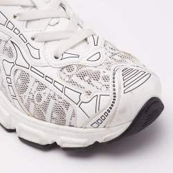 Pre Owned Dior White Leather and Mesh Vibe Lace Up Sneakers Size 38