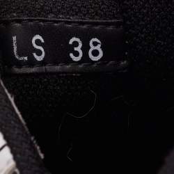 Pre Owned Dior White Leather and Mesh Vibe Lace Up Sneakers Size 38