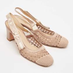 مملوكة مسبقًا صندل ديور موي حزام للكاحل قماش بيج 