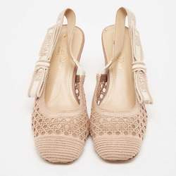 مملوكة مسبقًا صندل ديور موي حزام للكاحل قماش بيج 