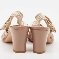 مملوكة مسبقًا صندل ديور موي حزام للكاحل قماش بيج 