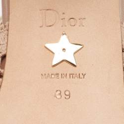 مملوكة مسبقًا صندل ديور موي حزام للكاحل قماش بيج 