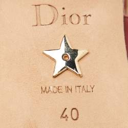 مملوكة مسبقًا Dior Dark Red Patent Leather J'Adior Slingback Pumps Size 40