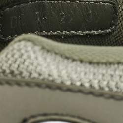 Dior Green Leather and Mesh B30 Lace Up Sneakers Size 37