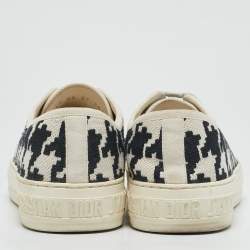 Dior Black/White Canvas Walk'n'Dior Low Top Sneakers Size 38.5