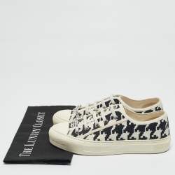 Dior Black/White Canvas Walk'n'Dior Low Top Sneakers Size 38.5