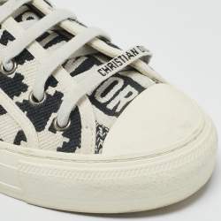 Dior Black/White Canvas Walk'n'Dior Low Top Sneakers Size 38.5