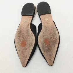 Dior Black Canvas J'Adior Slingback Flat Sandals Size 40