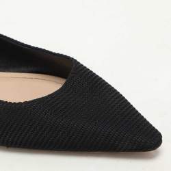 Dior Black Canvas J'Adior Slingback Flat Sandals Size 40