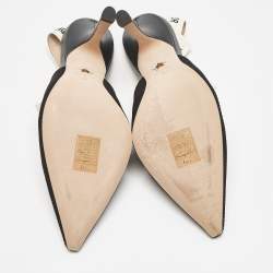 Pre Owned Dior Black Technical Fabric J'adior Slingback Pumps Size 37