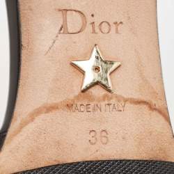 Dior Black Leather Keyhole Accent Slingback Pumps Size 36