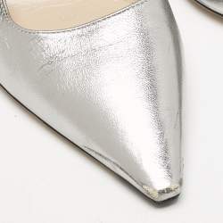 Dior Silver Canvas and Leather J'Adior Pumps Size 37