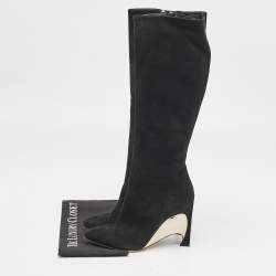 Dior Black Suede Knee Length Boots Size 39.5