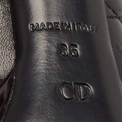 Dior Black Quilted Cannage Leather Platform Pumps Size 35