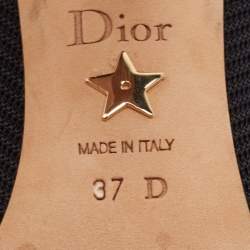 Pre Owned Christian Dior Black Technical Fabric J'adior Ribbon Pumps Size 37