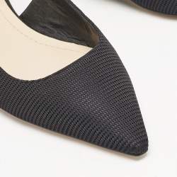 Dior Black Technical Fabric J'adior Slingback Flats Size 38