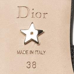 Dior Black Technical Fabric J'adior Slingback Flats Size 38