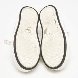 Pre Owned Dior White Oblique Embroidered Canvas and Rubber Walk'n'Dior Sneakers Size 37