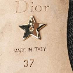 Pre Owned Dior Black Canvas J'adior Slingback Pumps Size 37