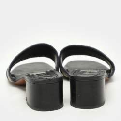 Pre Owned Dior Beige/Navy Blue Logo Embroidered  Jacquard Dway Slide Sandals Size 39