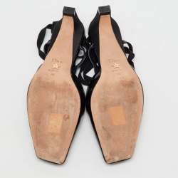 مملوكة مسبقًا Dior Black Patent Leather and Satin D-Envol Lace Up Pumps Size 38