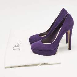 Dior Purple Suede Miss Dior Platform Pumps Size 38