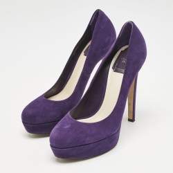 Dior Purple Suede Miss Dior Platform Pumps Size 38