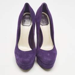 Dior Purple Suede Miss Dior Platform Pumps Size 38