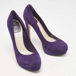 Dior Purple Suede Miss Dior Platform Pumps Size 38