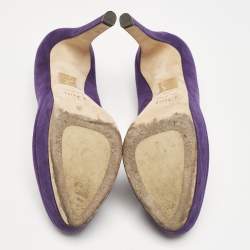 Dior Purple Suede Miss Dior Platform Pumps Size 38