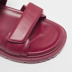 مملوكة مسبقًا Dior Purple Leather DiorAct Slingback Sandals Size 38.5
