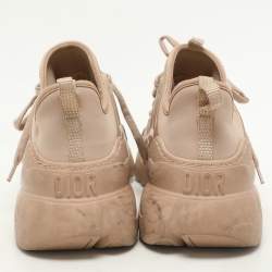 Dior Beige PVC and Leather D-Connect High Top Sneakers Size 38