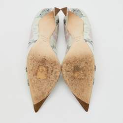 Dior Multicolor Printed Patent Leather Pointed Toe Pumps Size 39.5