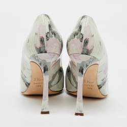 Dior Multicolor Printed Patent Leather Pointed Toe Pumps Size 39.5