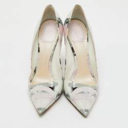 Dior Multicolor Printed Patent Leather Pointed Toe Pumps Size 39.5