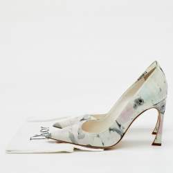 Dior Multicolor Printed Patent Leather Pointed Toe Pumps Size 39.5