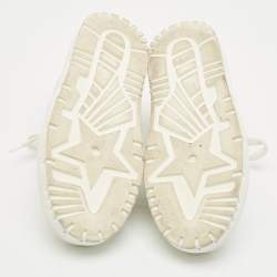 Dior White/Blue Nylon and Rubber Dior ID Sneakers Size 38.5
