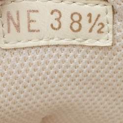 Dior White/Blue Nylon and Rubber Dior ID Sneakers Size 38.5